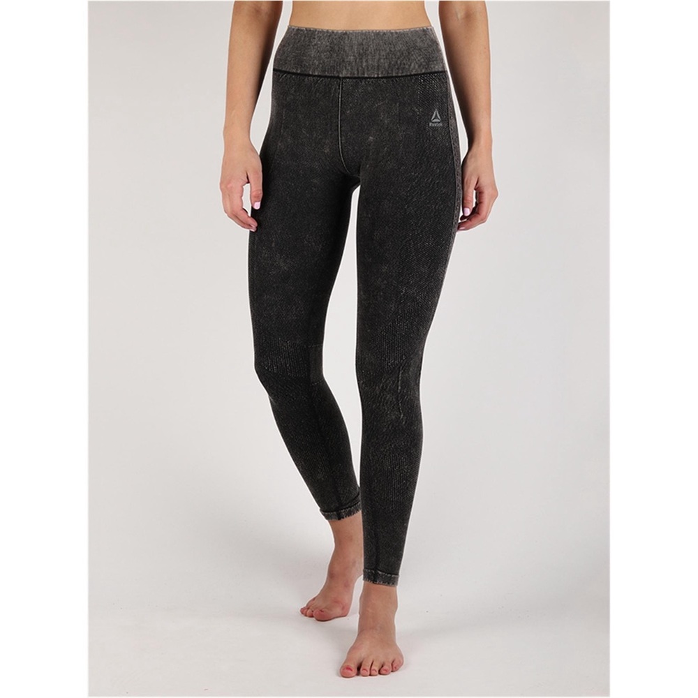 Reebok Women’s Seamless Compression Tights - Washed Black